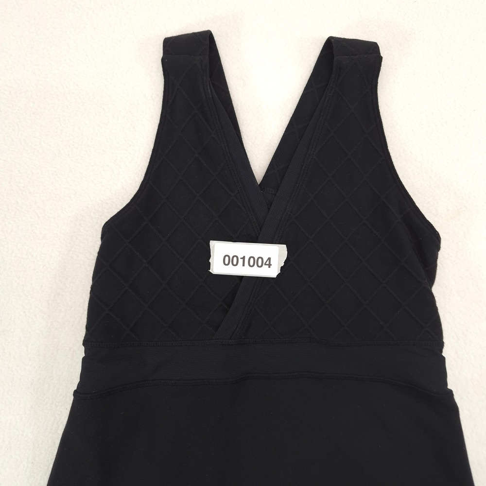vtg Lululemon Tank Top Black Size 4 Baby Doll V-Neck Yoga Gym Athletic Y2K - Picture 8 of 9